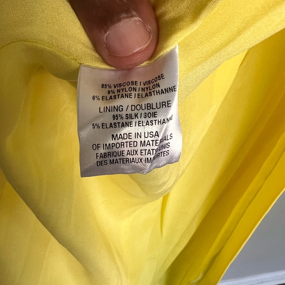NWOT Cushnie Et Ochs Yellow Citron Reina Off Shoulder Maxi Dress Size Small/ 4 - Picture 7 of 12
